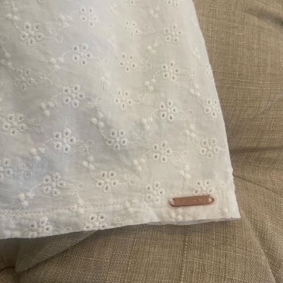 Tahari white Eyelet Girl’s Dress Size 6 - Picture 7 of 8